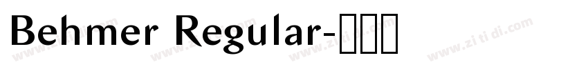 Behmer Regular字体转换